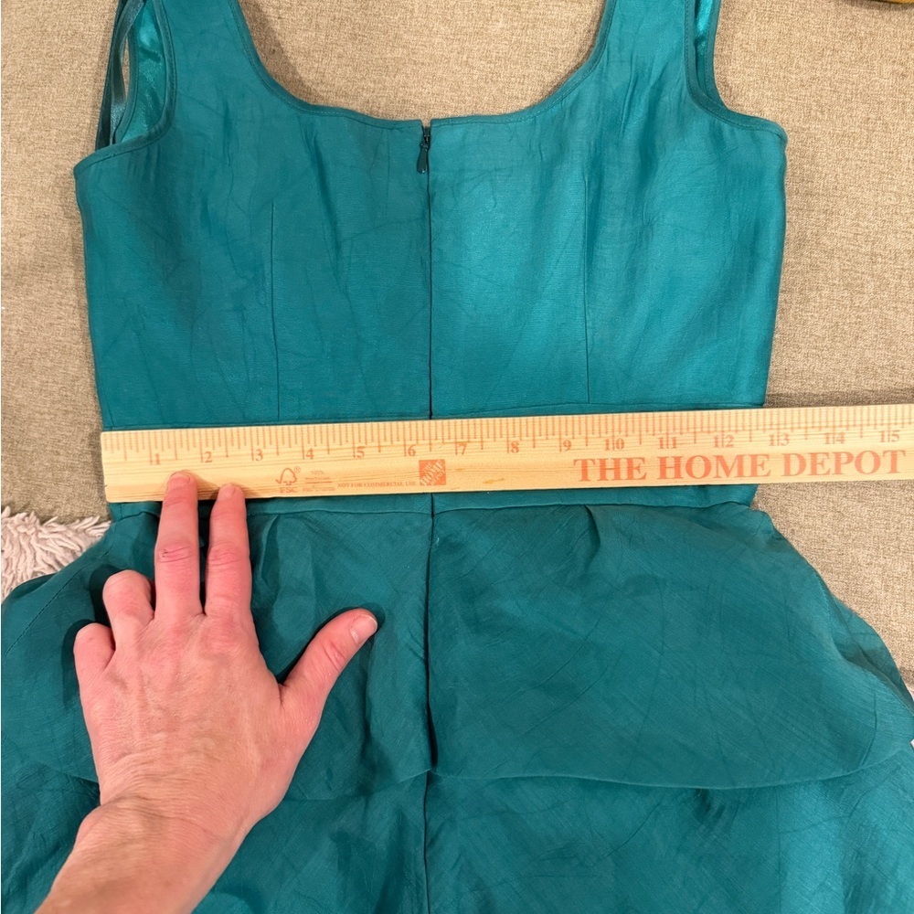 Max & Cleo Teal Ruffled Mini Dress - Picture 7 of 9